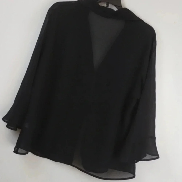 Cato Black Sheer Women's Top Ladies Cover Blouse - Picture 4 of 5
